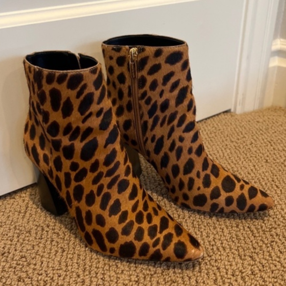 Leopard ankle bootie